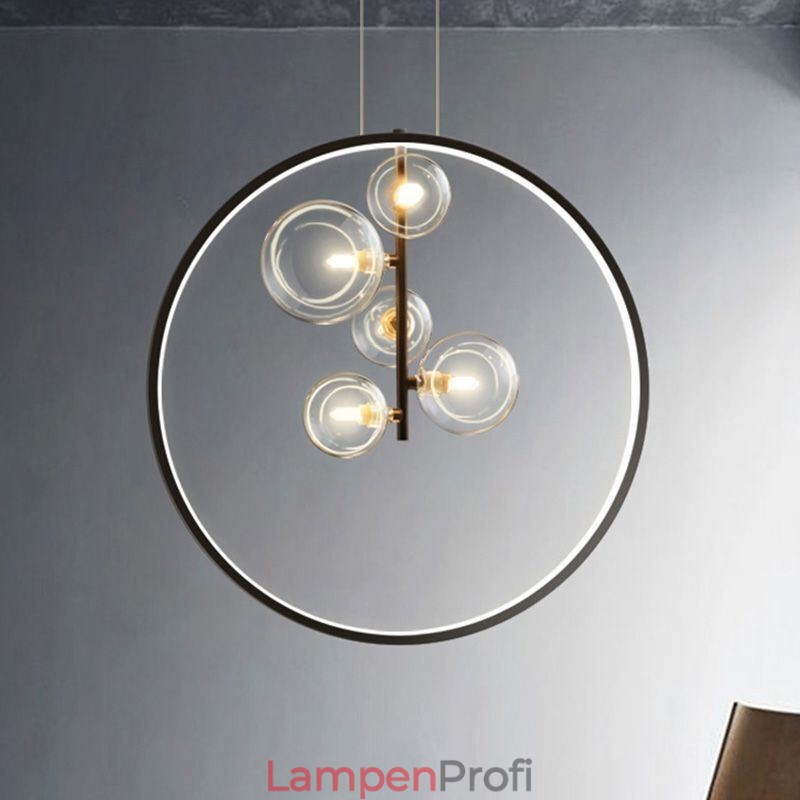 Nordic Anhänger Licht Glas Blasen Kreis Kronleuchter Moderne Salon Lampe