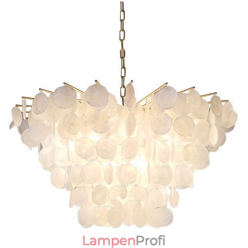 Natürliche Shell Kronleuchter Runde Layered Hängen Licht Esszimmer