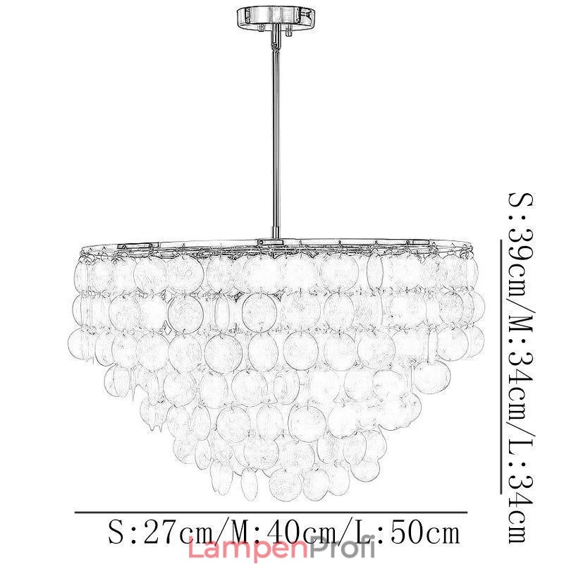 Europäische Muschel Pendelleuchte Zeitgenössische Hängeleuchte