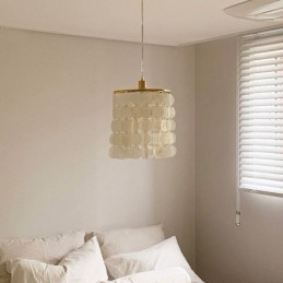 Moderne Capiz Pendelleuchte Zeitgenössische Mini Hängende Deckenbeleuchtung Esszimmer