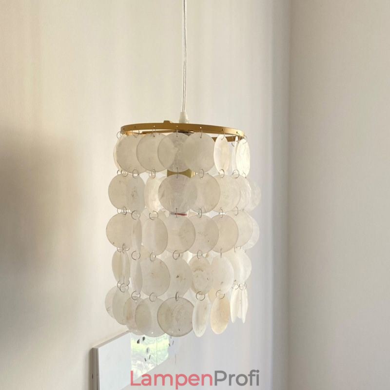 Moderne Capiz Pendelleuchte Zeitgenössische Mini Hängende Deckenbeleuchtung Esszimmer