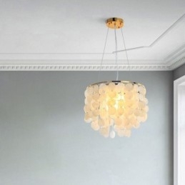 Moderne weiße Muschel Deckenleuchte Pendelleuchte Kronleuchter