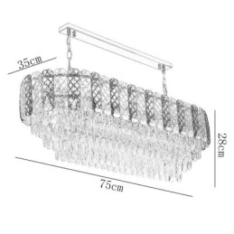 Moderne Kristall Pendelleuchte Luxus Oval Hängeleuchte