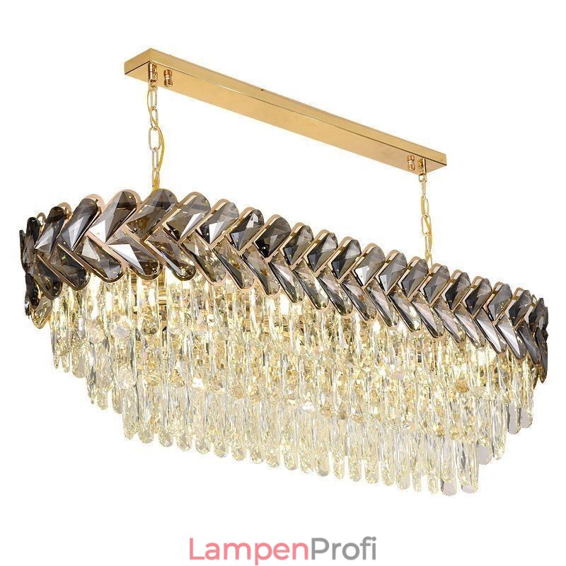 Europäische Kristall Pendelleuchte Luxus Oval Deckenleuchte