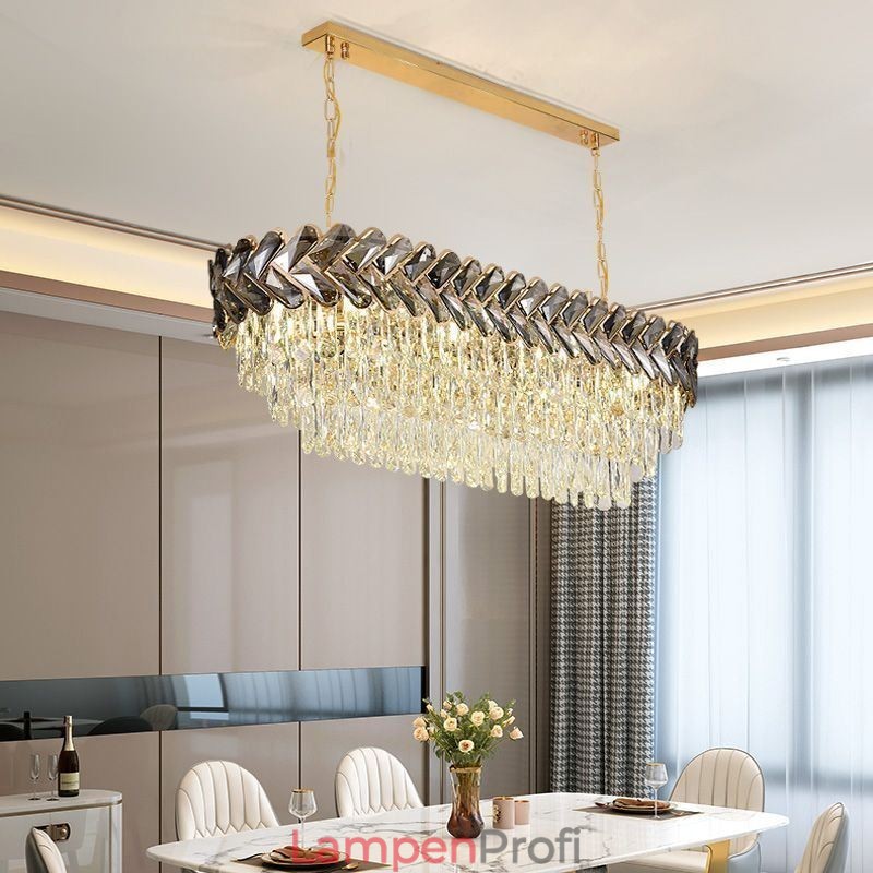 Europäische Kristall Pendelleuchte Luxus Oval Deckenleuchte