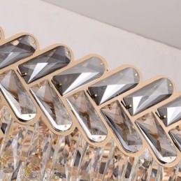 Europäische Kristall Pendelleuchte Luxus Oval Deckenleuchte