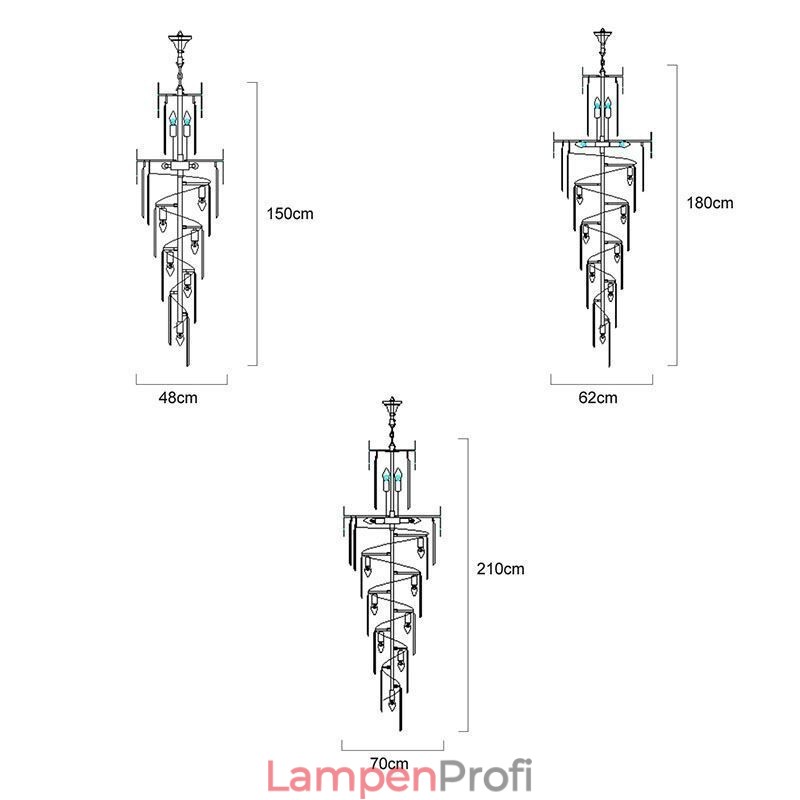 Europäische Pendelleuchte Große Deckenleuchte