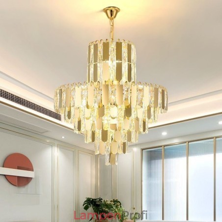 Moderne Kristall-Pendelleuchte Zeitgenössische Deckenleuchten