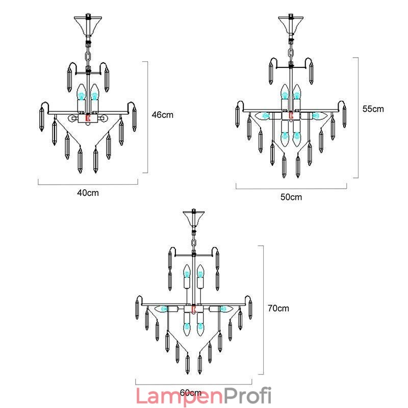 Elegante Pendelleuchte Kristall Runde Deckenleuchte