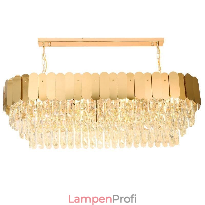 Kristall Pendelleuchte Luxus Oval Deckenleuchte