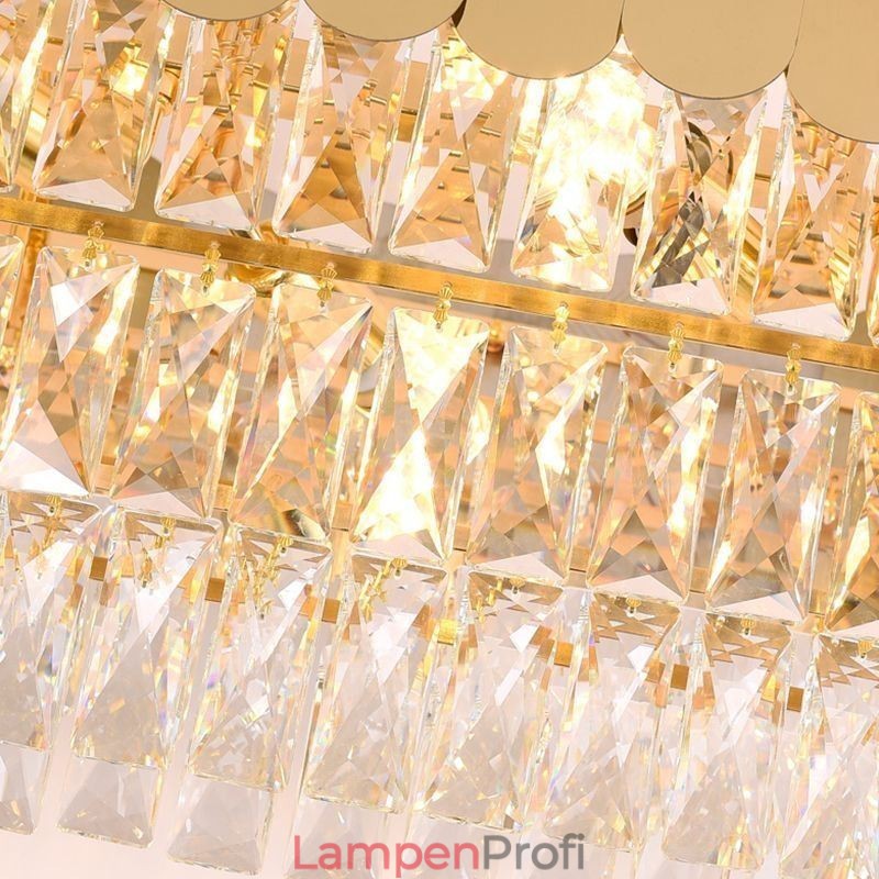 Kristall Pendelleuchte Luxus Oval Deckenleuchte