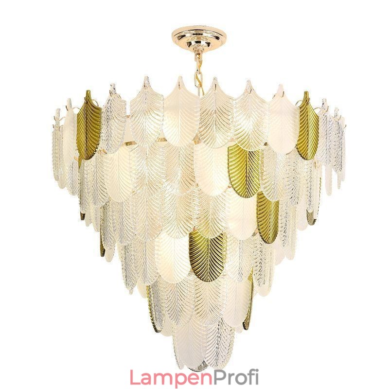 Kristall Elegante Blatt Pendelleuchte Deckenpendelleuchte