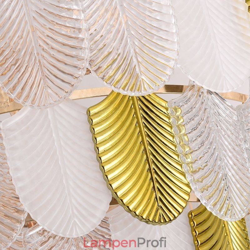 Kristall Elegante Blatt Pendelleuchte Deckenpendelleuchte
