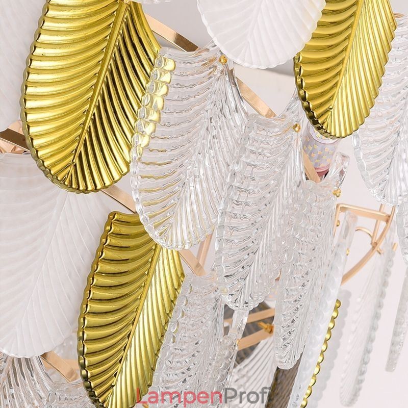 Kristall Elegante Blatt Pendelleuchte Deckenpendelleuchte