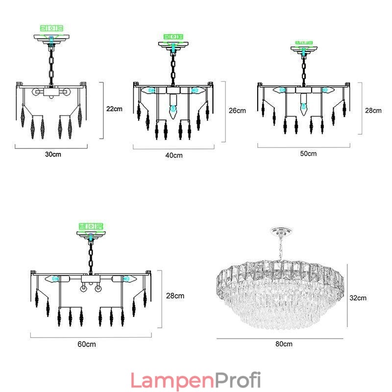 Kristall Pendelleuchte Moderne Deckenleuchten