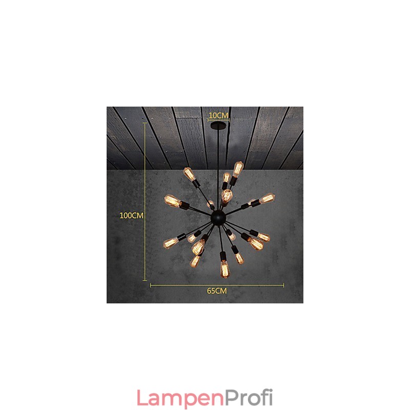 Country Designers Kronleuchter aus antikem Messing und Metall