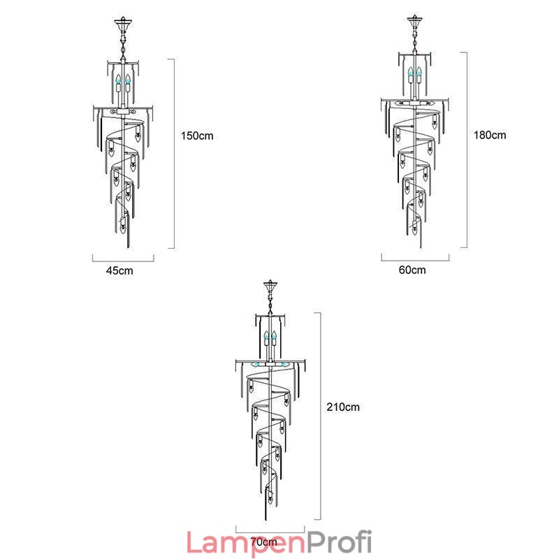 Luxus Pendelleuchte Große Hängelampe 12 16 18 Lichter