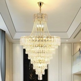 Moderne elegante Kristall Pendelleuchte konische Deckenleuchte