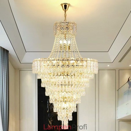 Moderne elegante Kristall Pendelleuchte konische Deckenleuchte Moderne elegante Kristall Pendelleuchte konische Deckenleuchte