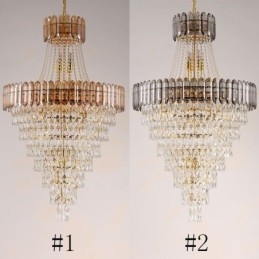 Konische Kristall-Pendelleuchte, elegante Hängeleuchte