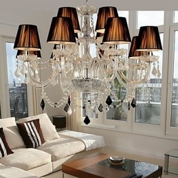 Eleganter Kristall-Kronleuchter mit 12 Lichtern