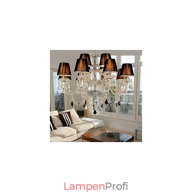 Eleganter Kristall-Kronleuchter mit 12 Lichtern