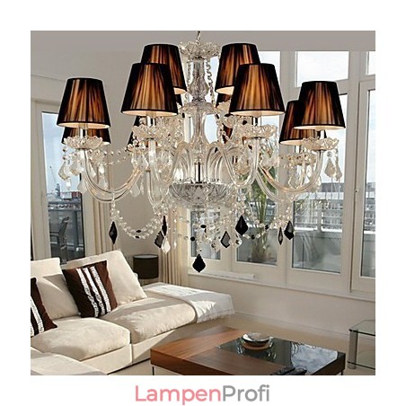 Eleganter Kristall-Kronleuchter mit 12 Lichtern Eleganter Kristall-Kronleuchter mit 12 Lichtern