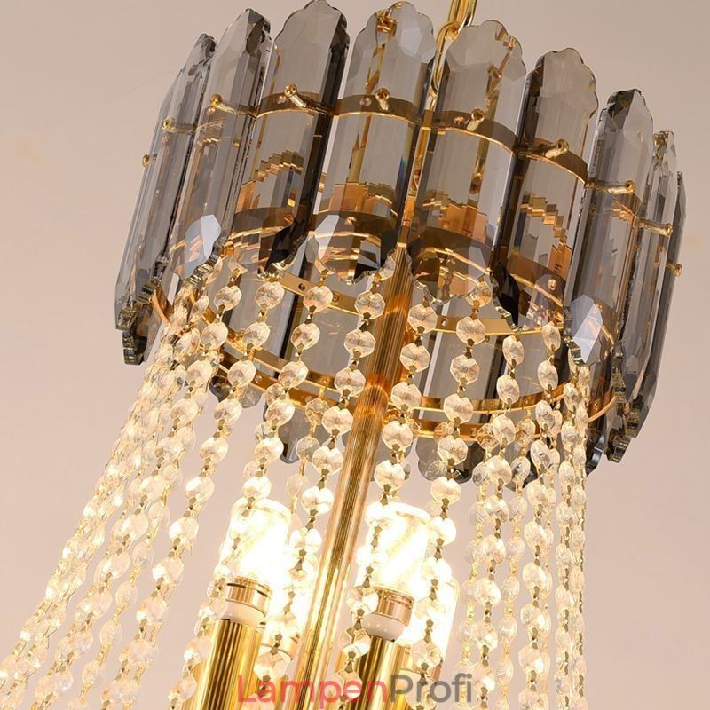 Konische Kristall-Pendelleuchte, elegante Hängeleuchte
