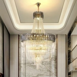 Europäische elegante Kristall Pendelleuchte konische Deckenleuchte