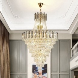 Moderne elegante Kristall Pendelleuchte konische Hängeleuchte