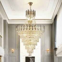 Moderne elegante Kristall Pendelleuchte konische Hängeleuchte