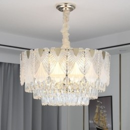 Kristall Pendelleuchte Lacy Runde Deckenleuchte