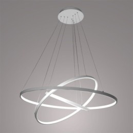 Moderne Pendelleuchte Aluminium Schwarz 3 Ring Hängeleuchte