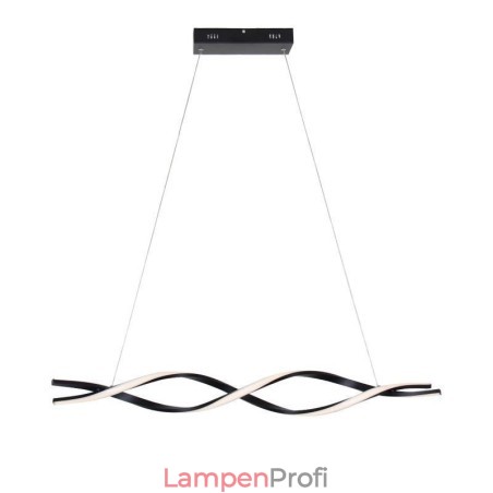 Moderne Pendelleuchte in Wellenform, schwarze Hängelampen