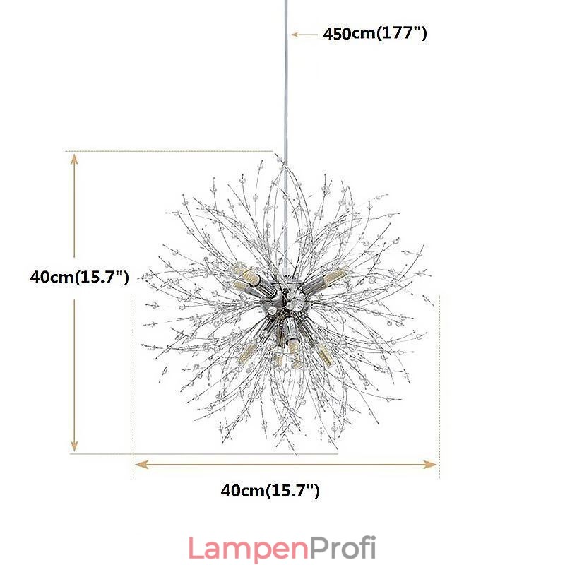 Feuerwerk Kronleuchter 8 Lichter Löwenzahn Pendelleuchte