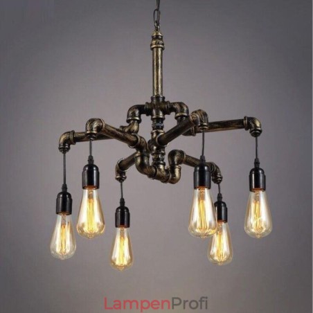 6 Licht Retro Industrielle Vintage Wasser Rohr Anhänger Licht Kronleuchter Land Rustikalen Stil 6 Licht Retro Industrielle Vintage Wasser Rohr Anhänger Licht Kronleuchter Land Rustikalen Stil