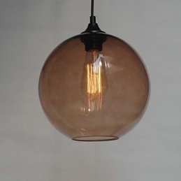 Moderne Glas-Hängeleuchte im runden blauen Blasen-Design