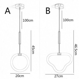 Moderne Deckenleuchte Dimmbare Acryl Deckenlampe l