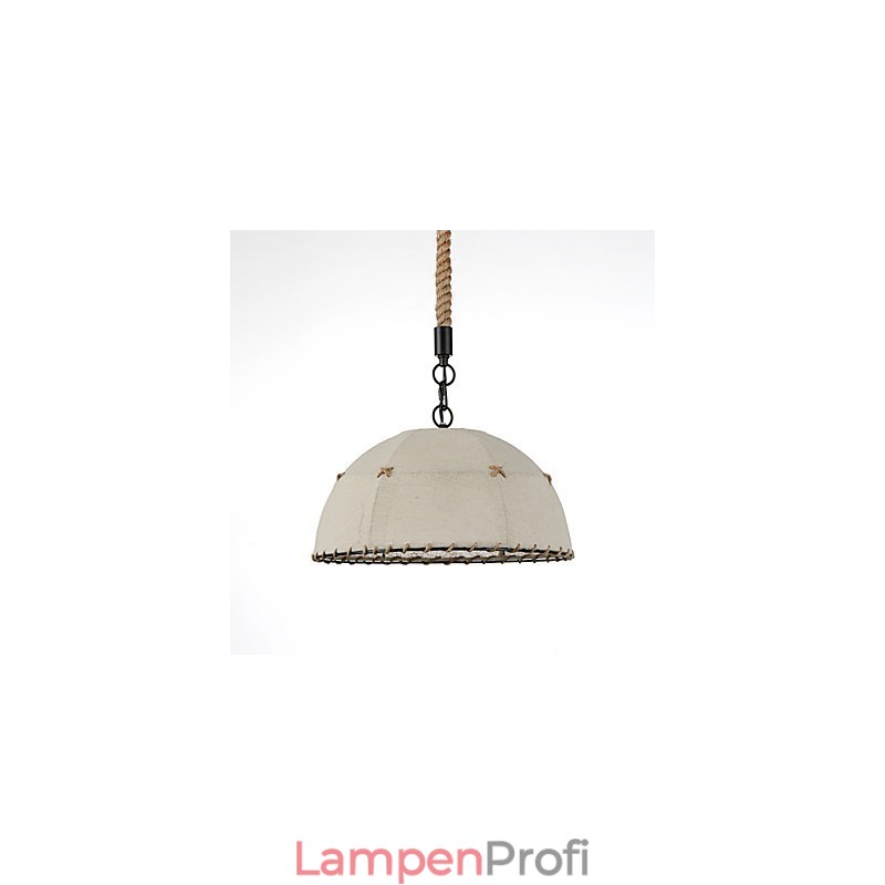 Halbrunde Pendelleuchte mit 1 Leuchte, Vintage-Stil, Industrie-Stil, gelbes Stoff- und Metall-Tropfenlicht
