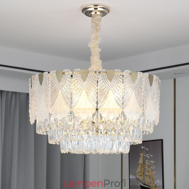 Kristall Pendelleuchte Lacy Runde Deckenleuchte