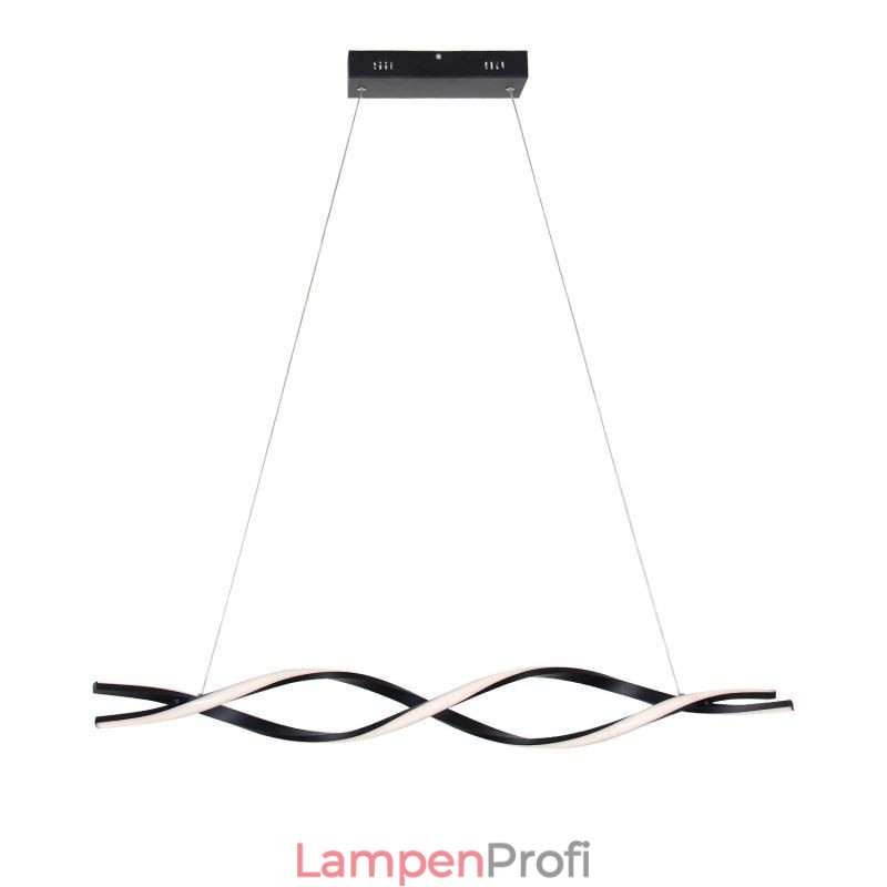 Moderne Pendelleuchte in Wellenform, schwarze Hängelampen