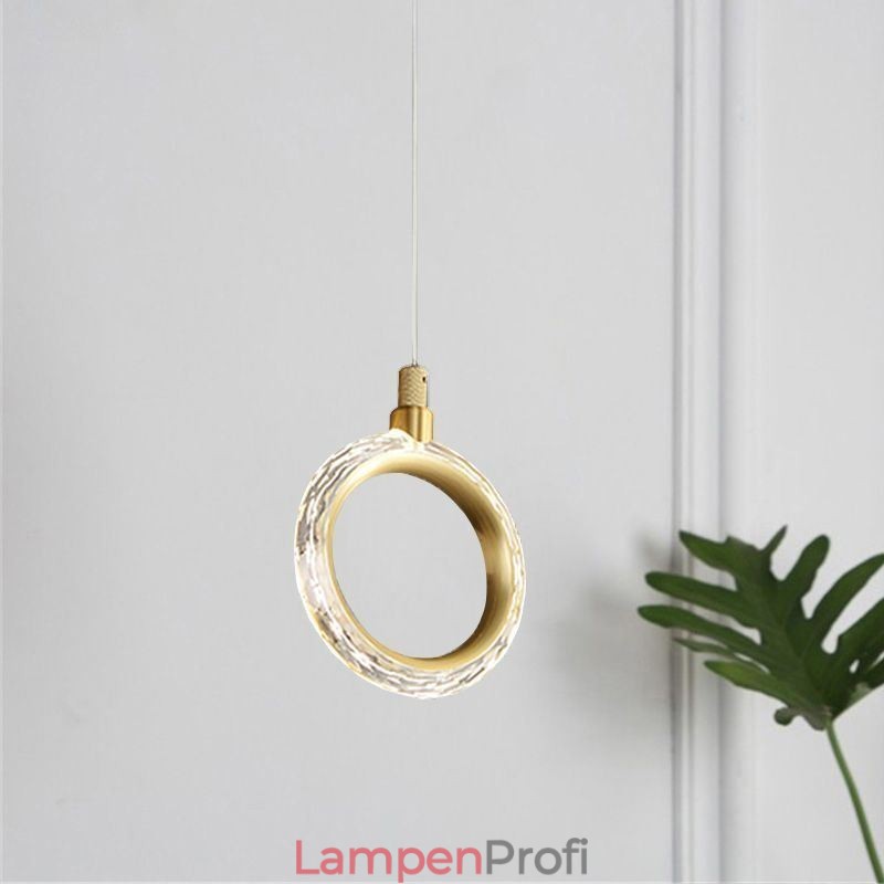 Pendelleuchte Acryl Ringleuchte mit Strahler