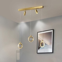 Pendelleuchte Acryl Ringleuchte mit Strahler
