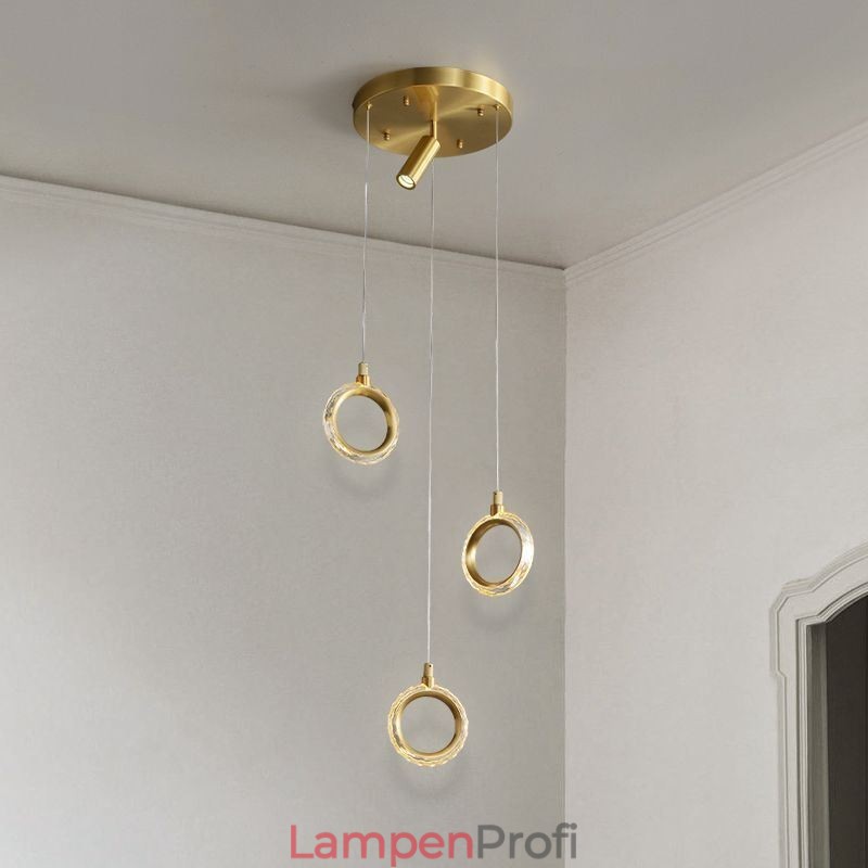 Pendelleuchte Acryl Ringleuchte mit Strahler