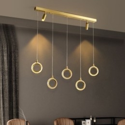 Pendelleuchte Acryl Ringleuchte mit Strahler