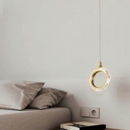 Pendelleuchte Acryl Ringleuchte mit Strahler