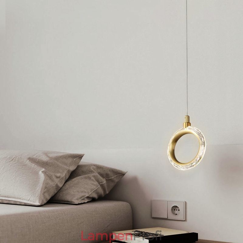 Pendelleuchte Acryl Ringleuchte mit Strahler