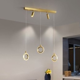 Pendelleuchte Acryl Ringleuchte mit Strahler