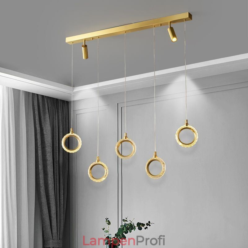 Pendelleuchte Acryl Ringleuchte mit Strahler