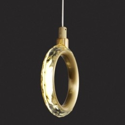 Pendelleuchte Acryl Ringleuchte mit Strahler